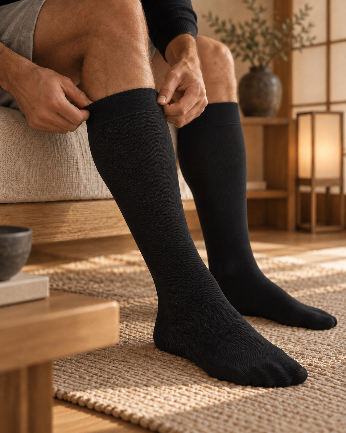 Cuff fit of the men's compression socks