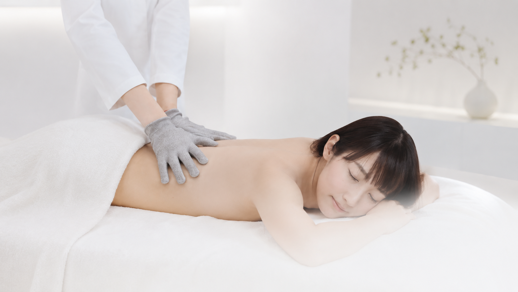 Dr-PRO Slim glove treatment, Energy Finger applied to the body