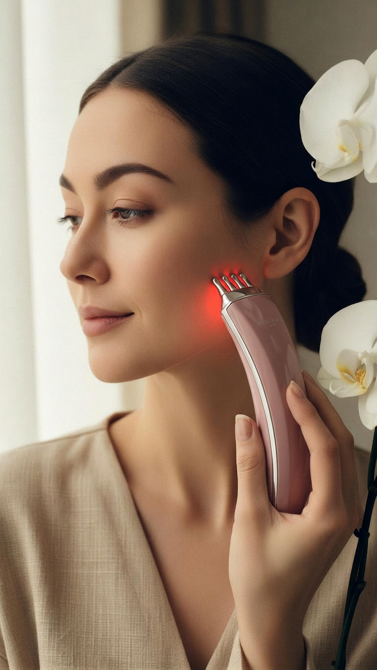 Beauty Secret used along the jawline at the vanity